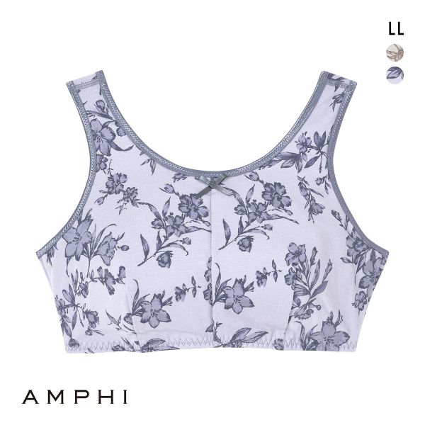 アンフィ ナイトアップブラ ノンワイヤー ブラジャー ナイトブラ LL 花柄 AMPHI Night Up Bra