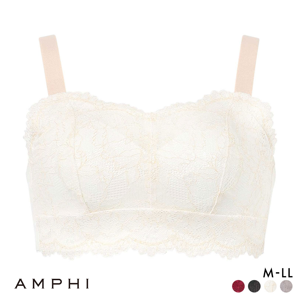アンフィ ナイトアップブラ レーシィ ノンワイヤー ブラジャー ナイトブラ AMPHI Night Up Bra Lacy(BE-ベージュ-M(UB-))