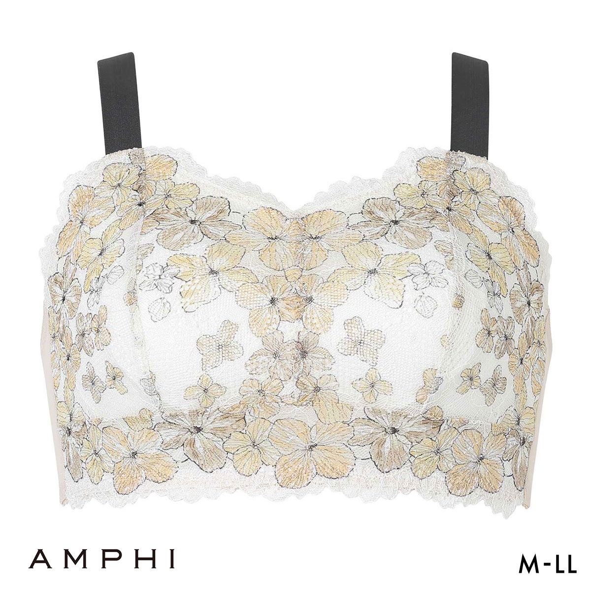 アンフィ ナイトアップブラ レーシィ ノンワイヤー ブラジャー ナイトブラ AMPHI Night Up Bra Lacy(IV-アイボリー-M(UB-))