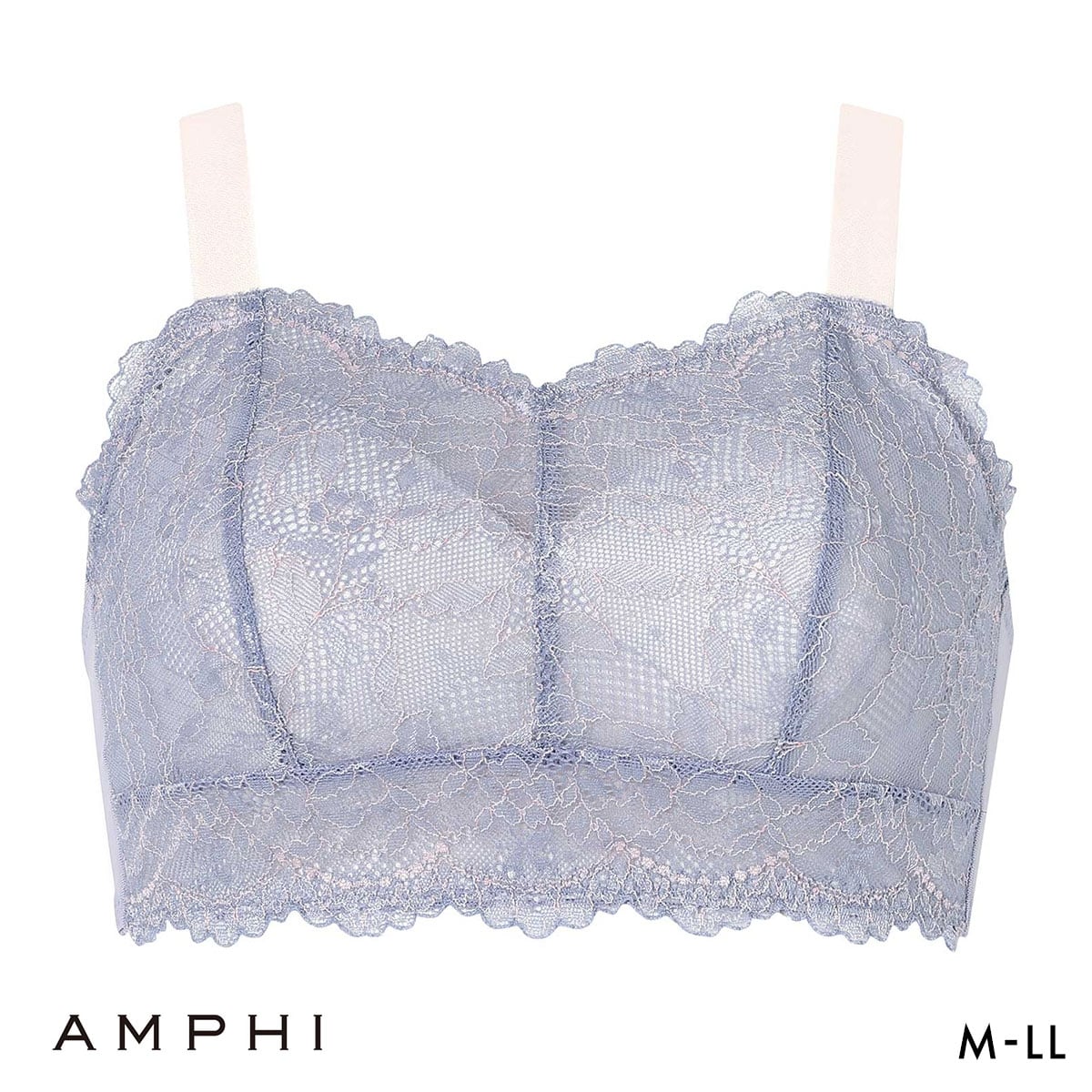 アンフィ ナイトアップブラ レーシィ ノンワイヤー ブラジャー ナイトブラ AMPHI Night Up Bra Lacy(LPU-薄パープル-M(UB-))