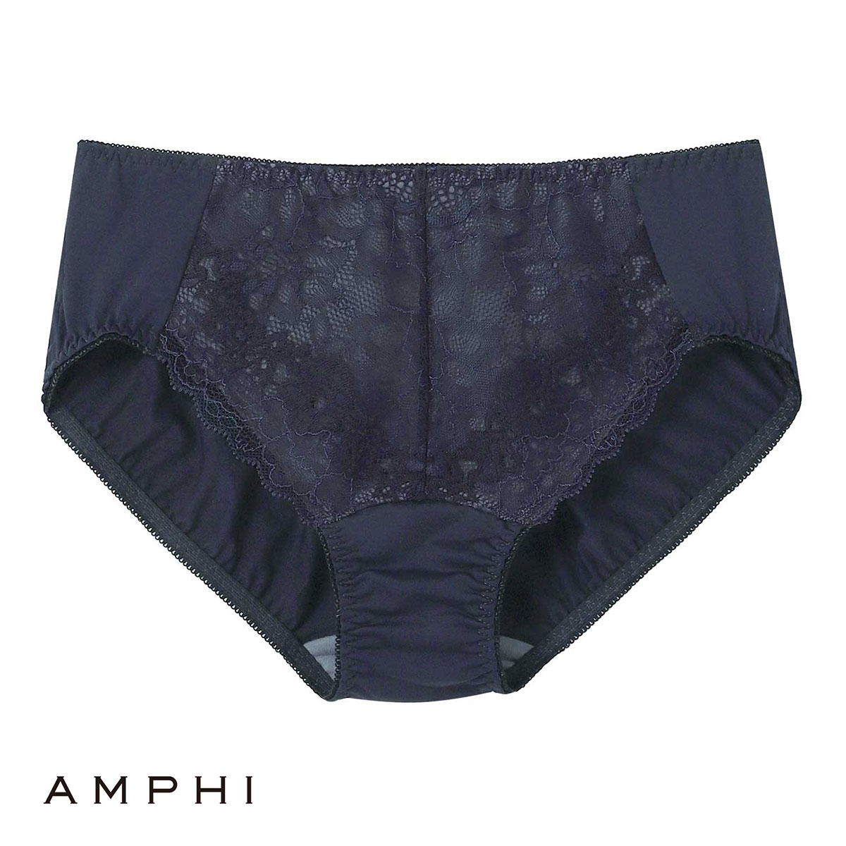 アンフィ AMPHI しっかりささえて、スッキリ脇寄せブラ ペアショーツ BBJ303シリーズ 単品(NV-ネイビー-M)