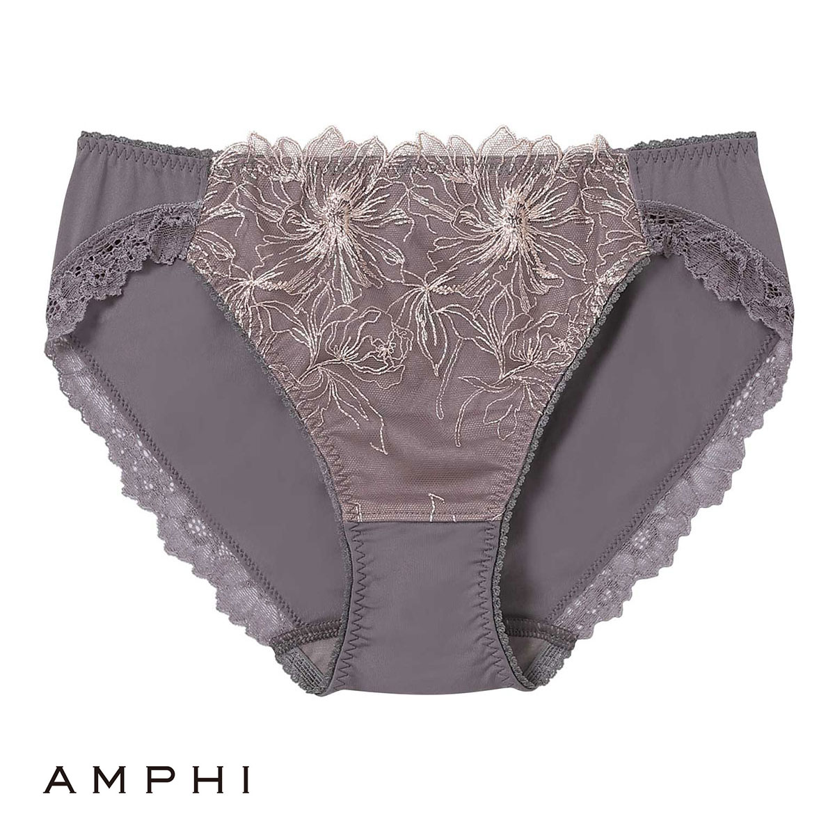 アンフィ AMPHI ホールドデイブラ Hold Day Bra ペアショーツ ノーマル BBJ304シリーズ PBJ104 WEB限定 単品(GY-グレー-M)