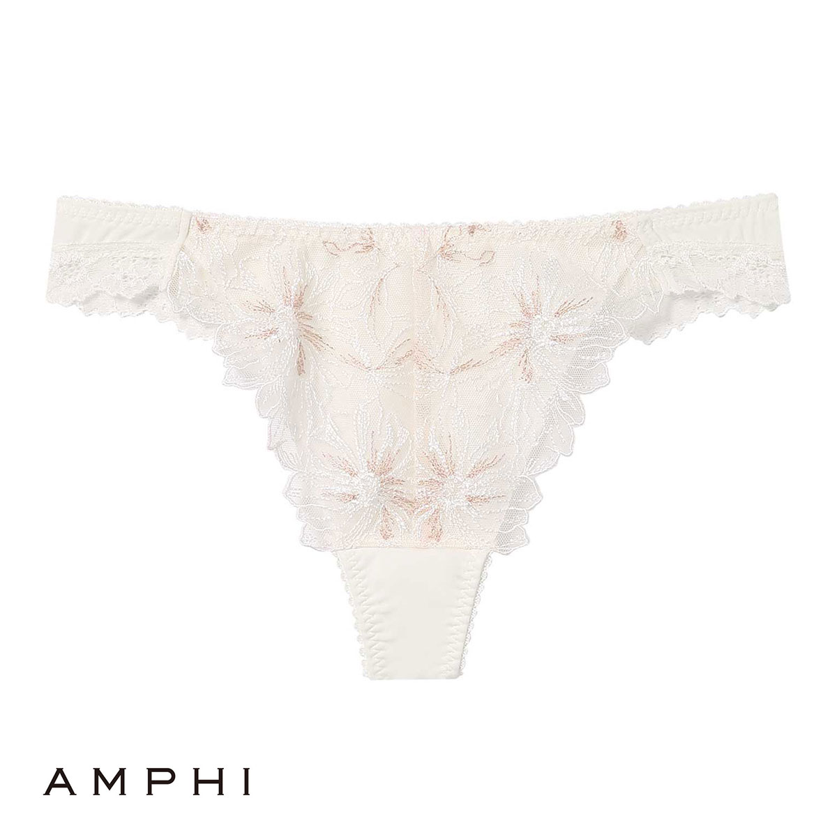 アンフィ AMPHI ホールドデイブラ Hold Day Bra Tバックショーツ ソング BBJ304シリーズ PBJ504 WEB限定 単品(IV-アイボリー-M)
