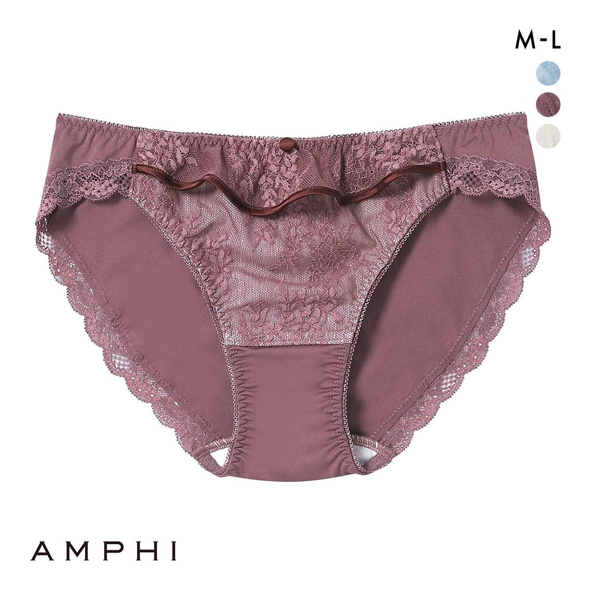 アンフィ AMPHI 寄せる機能のブラ ペアショーツ ノーマル BLH398シリーズ PLH198(EN-エンジ-M)