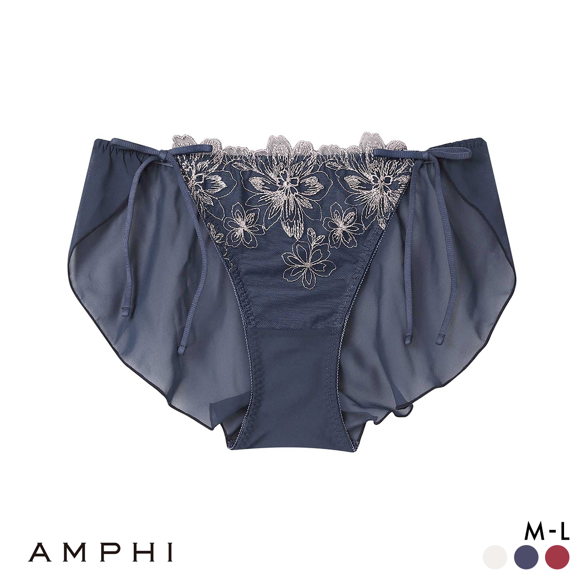 アンフィ ペアショーツ サイドリボン 紐ショーツ PLH211 BLH311シリーズ AMPHI(KO-コン-M)
