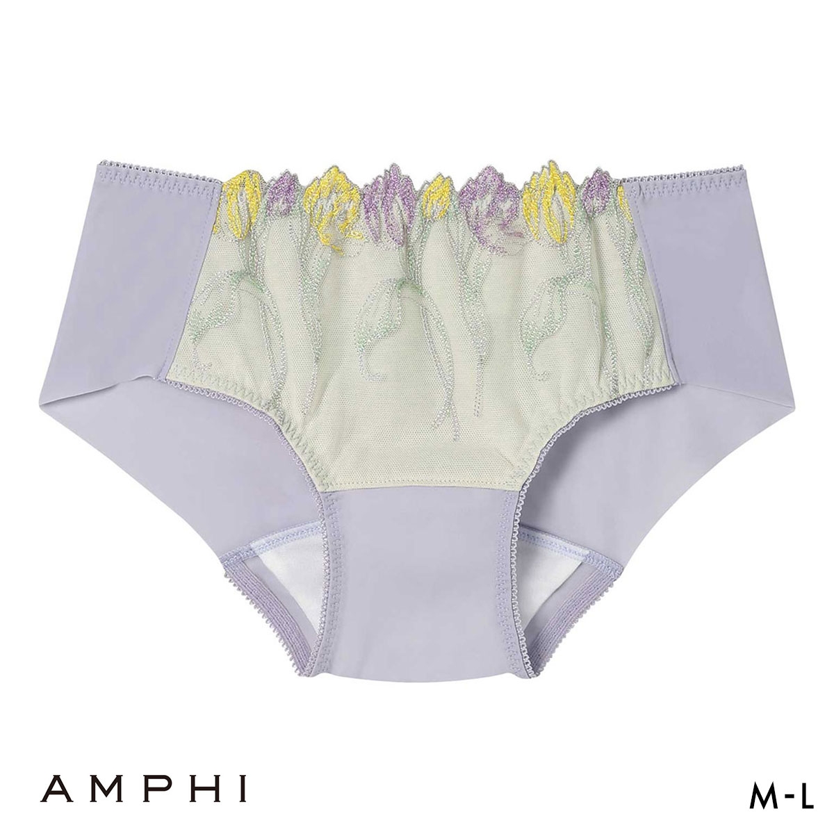 アンフィ sweet×AMPH ブラジェニック BRAGENIC 脇高細見えタイプ ペア サニタリーショーツ 羽付きナプキン対応 BMI353シリーズ PMI053 ML 単品(PUG-パープルグレー-M)