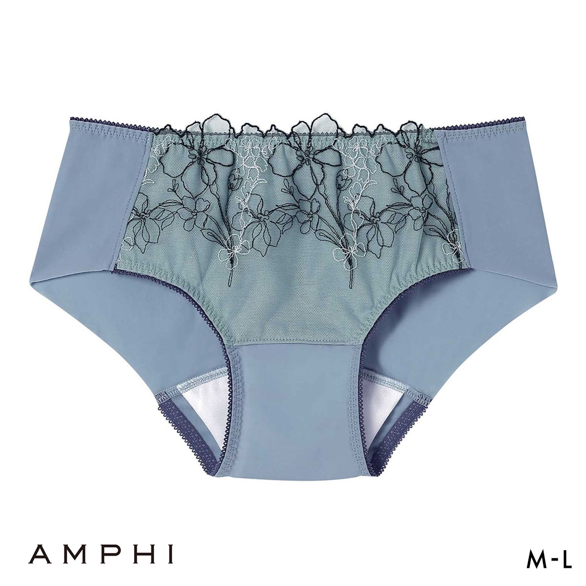 アンフィ sweet×AMPH ブラジェニック BRAGENIC 脇高細見えタイプ ペア サニタリーショーツ 羽付きナプキン対応 BMI353シリーズ PMI053 ML 単品(TU-ターコイズ-M)
