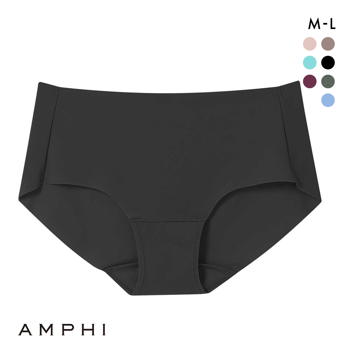 アンフィ NAILS INC×AMPHI ブラジェニック ペアショーツ スタンダード ひびきにくい 吸汗速乾 BMI245シリーズ(BK-ブラック-M)