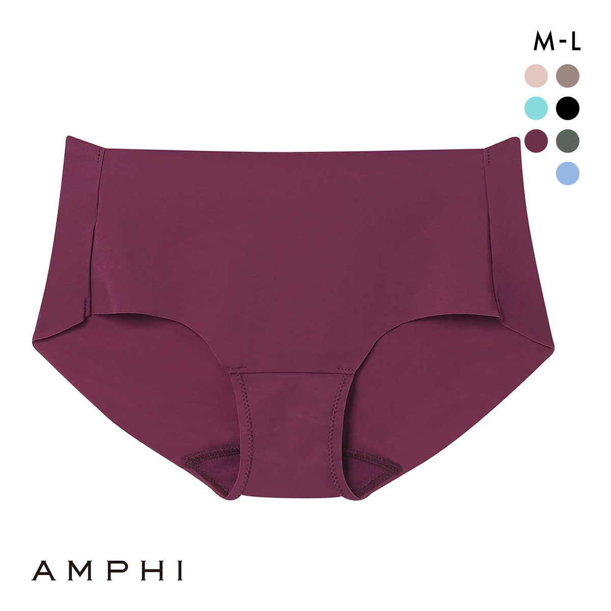 アンフィ NAILS INC×AMPHI ブラジェニック ペアショーツ スタンダード ひびきにくい 吸汗速乾 BMI245シリーズ(WI-ワイン-M)