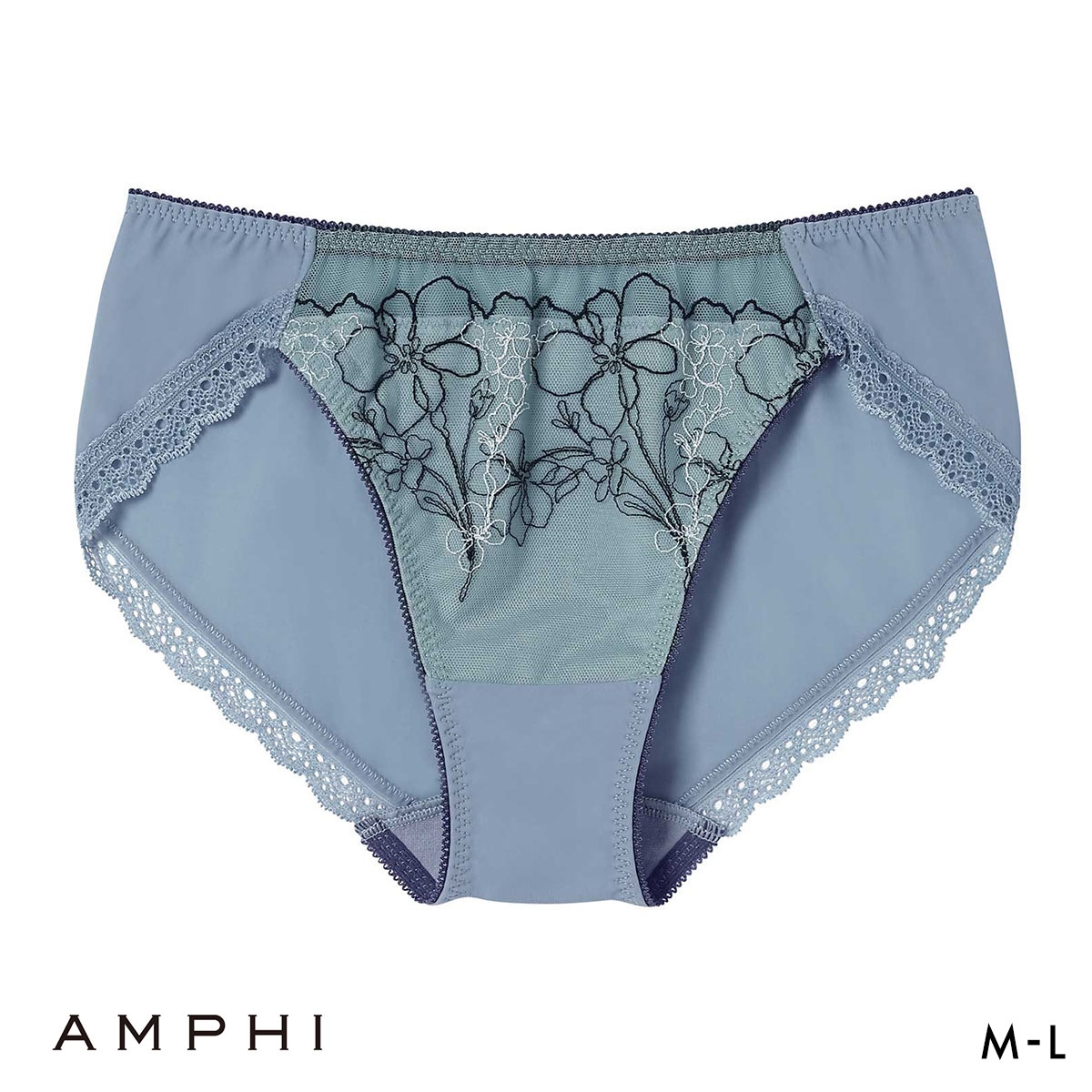 アンフィsweet×AMPHI ブラジェニック BRAGENIC 脇高細見えタイプ ペアショーツ スタンダード ショーツ BMI353シリーズ PMI153 単品(TU-ターコイズ-M)