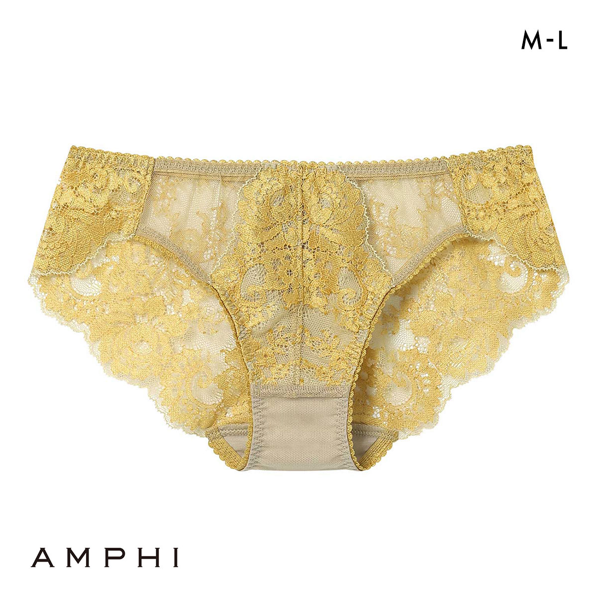 アンフィ ブラジェニック ペアショーツ 総レース BMI247シリーズ AMPHI BRAGENIC(YE-イエロー-M)