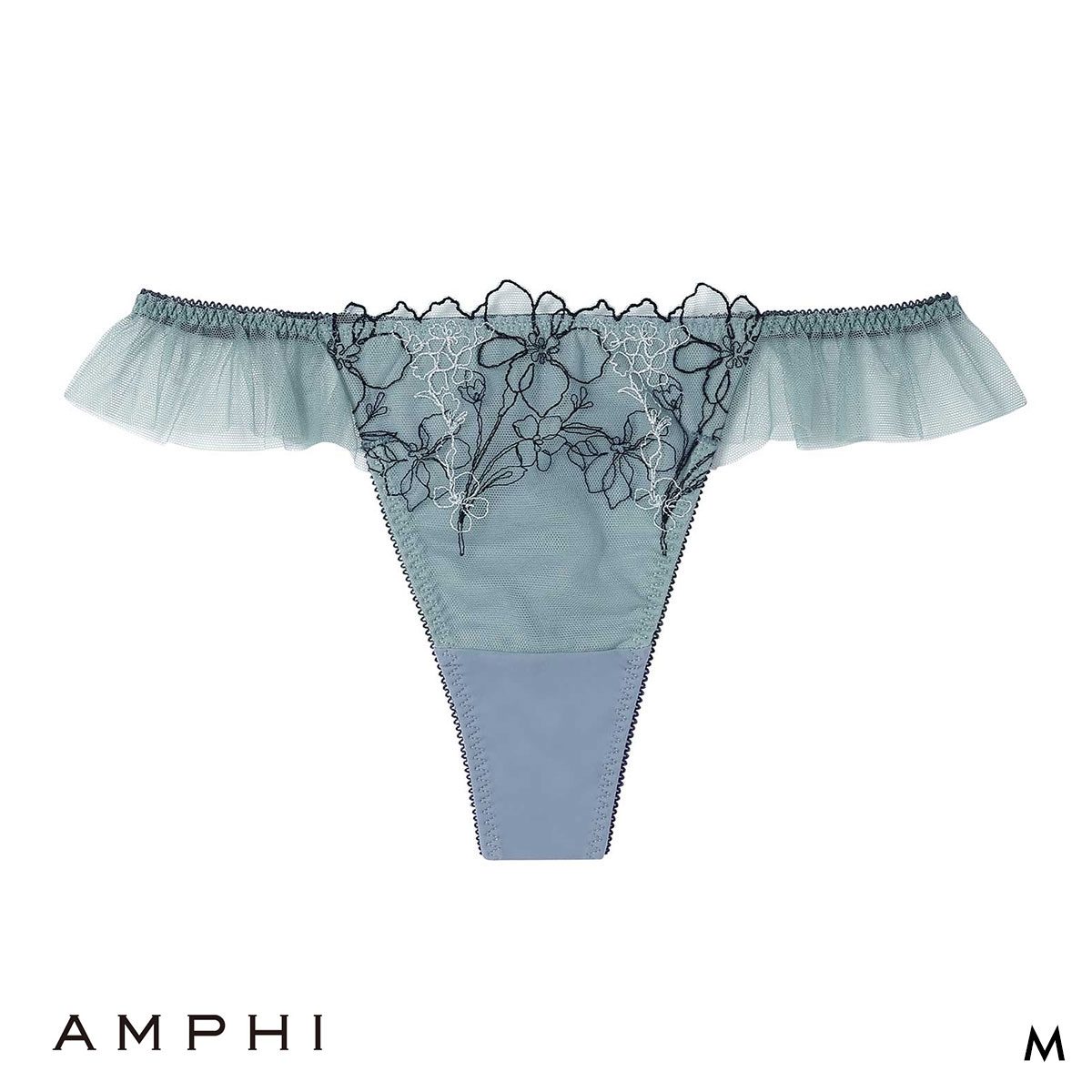 アンフィ sweet×AMPHI ブラジェニック BRAGENIC 脇高細見えタイプ Tバックショーツ ペアショーツ ソング BMI353シリーズ PMI553 単品(TU-ターコイズ-M)