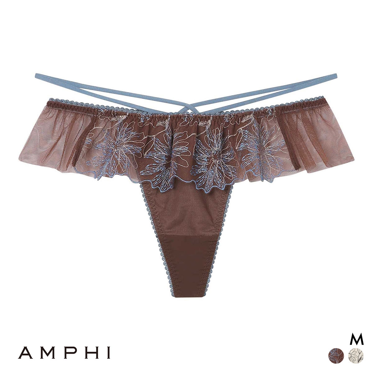 アンフィ otona MUSE×AMPHI ブラジェニック ぴたっとフィットタイプ Tバックショーツ ペアショーツ ソング BMI257シリーズ PMI557 AMPHI BRAGENIC(BR-ブラウン-M)