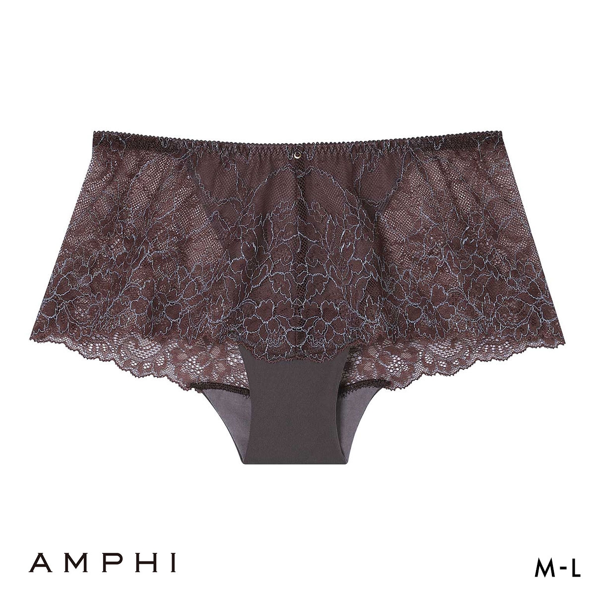 アンフィ スタイリストフォーユー ペアショーツ ボーイレングス バックレース BOG318シリーズ POG318 下着 AMPHI stylist 4U(VI-バイオレット-M)