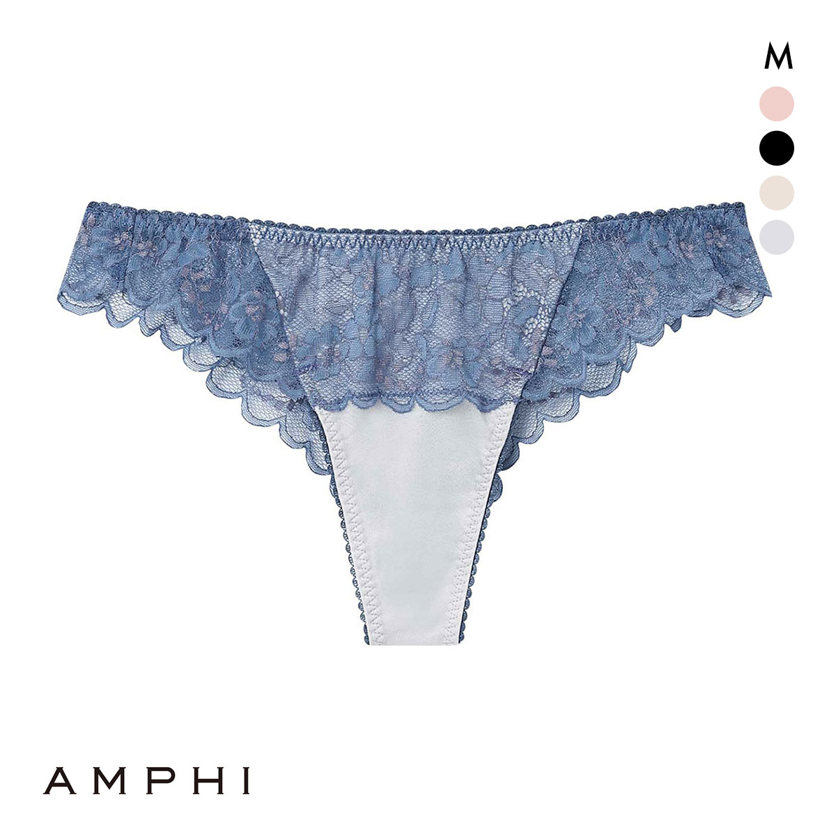 アンフィ ペアショーツ Tバックショーツ BOG305シリーズ バックレース M AMPHI