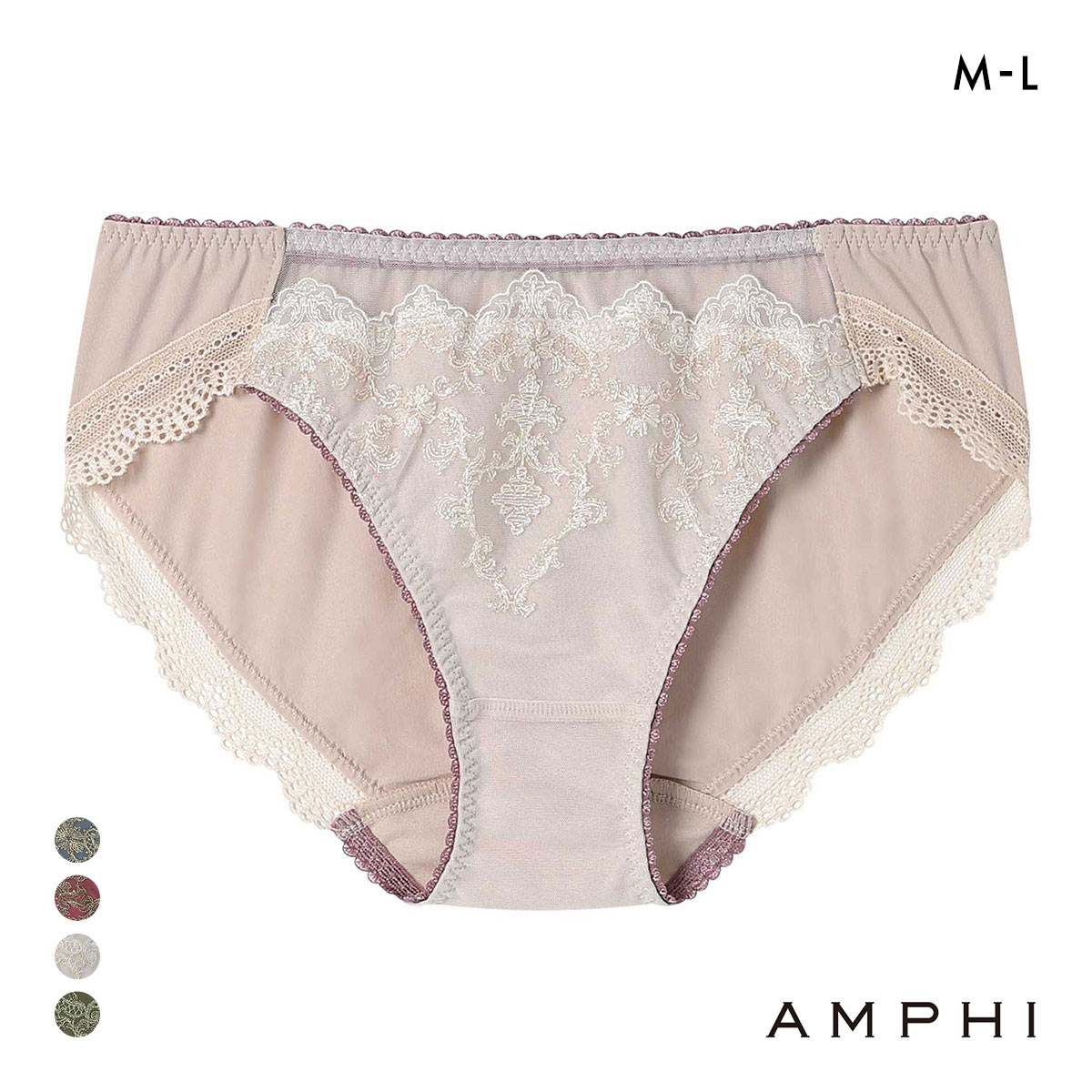 アンフィ グラマリッチ ペアショーツ ノーマル BYJ603シリーズ ML AMPHI(IV-アイボリー-M)