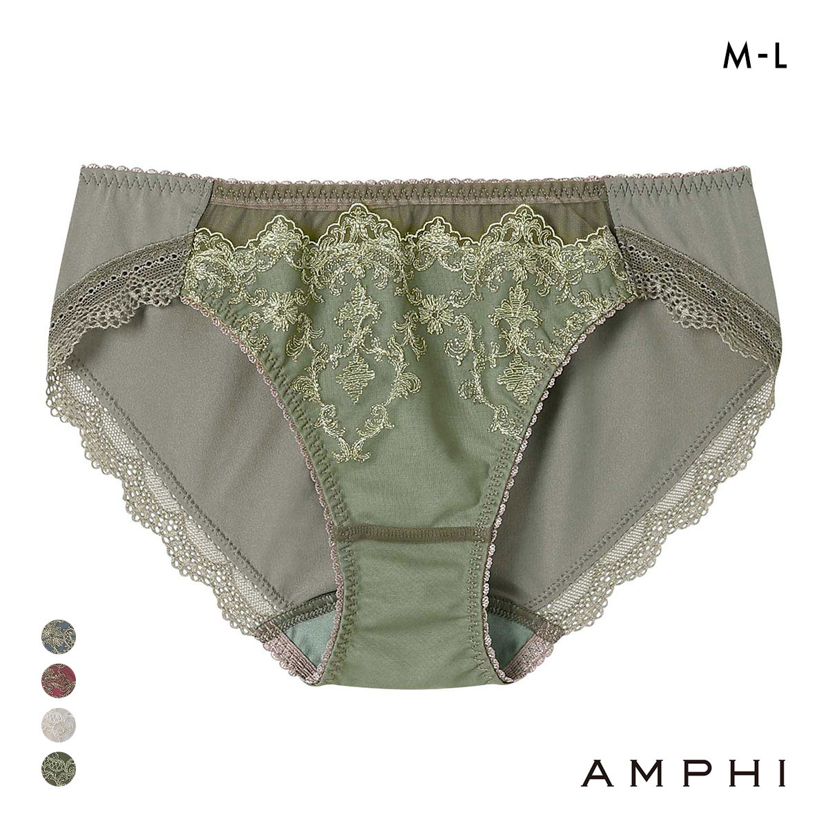 アンフィ グラマリッチ ペアショーツ ノーマル BYJ603シリーズ ML AMPHI(OV-オリーブ-M)