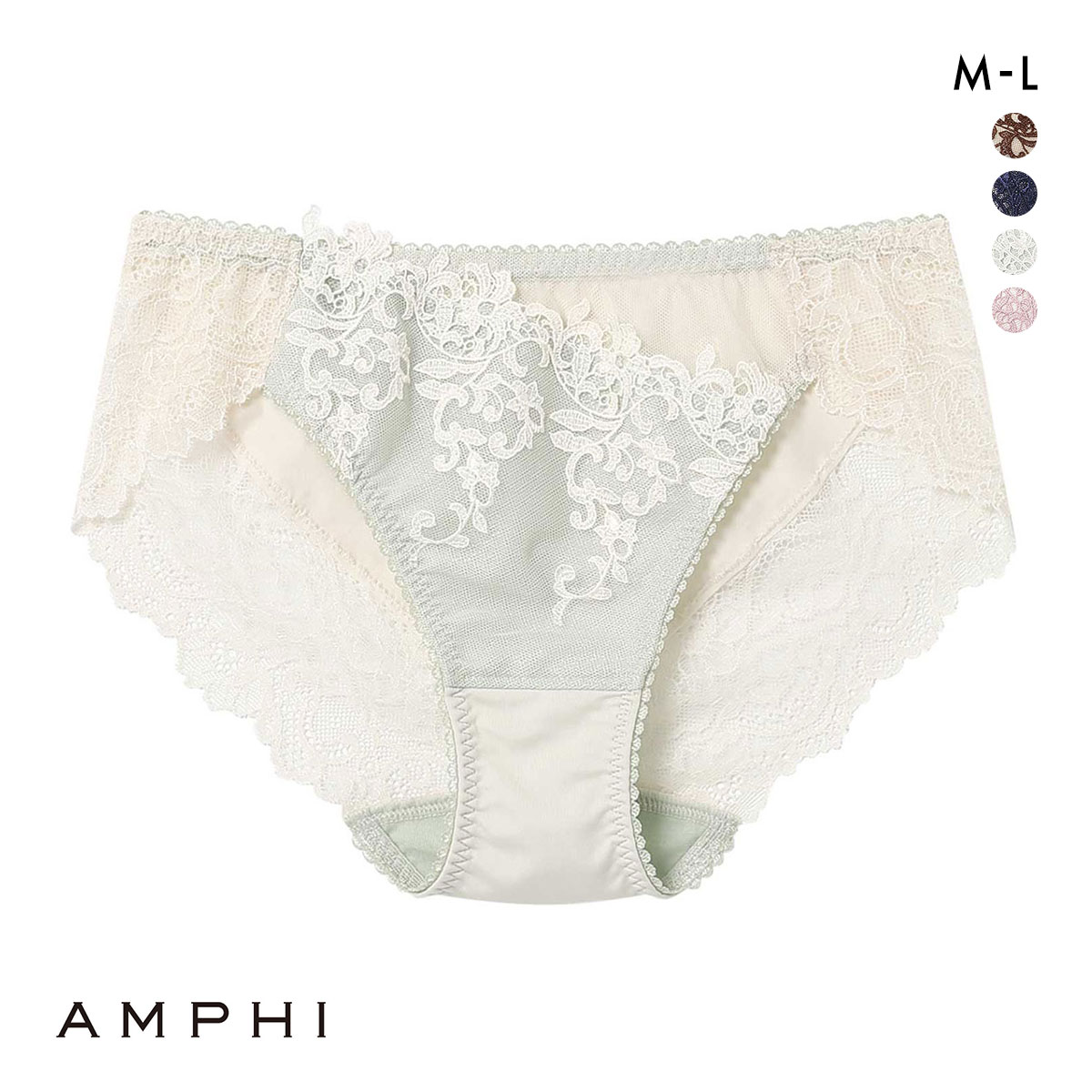 アンフィ AMPHI グラマリッチ ペアショーツ BYJ689シリーズ PYJ189 ML 単品(MI-ミント-M)