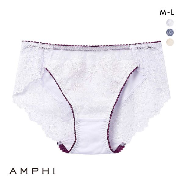 アンフィ ふわふわブラ ペアショーツ ノーマル BYJ394シリーズ AMPHI(WH-ホワイト-M)
