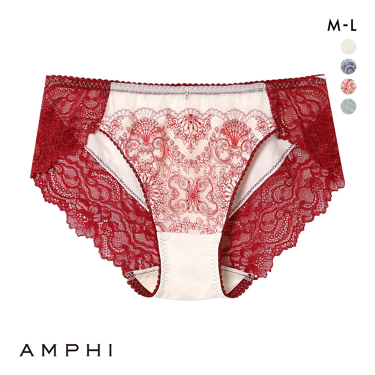 アンフィ グラマリッチ ペアショーツ ノーマル BYJ698シリーズ ML AMPHI(RE-レッド-M)