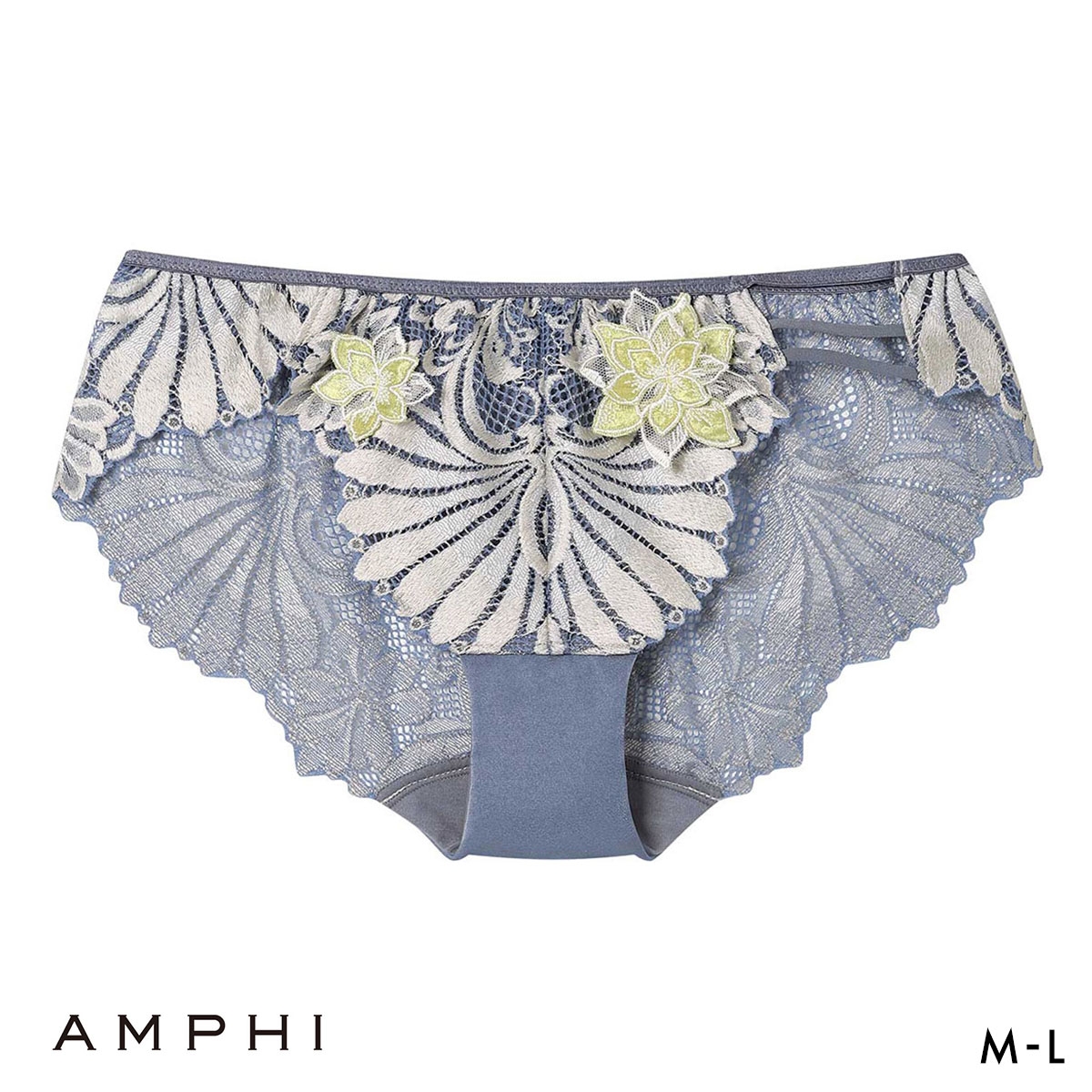 アンフィ リュクス ペアショーツ バックレース ストリング BYJ708シリーズ PYJ208 ML AMPHI(BU-ブルー-M)