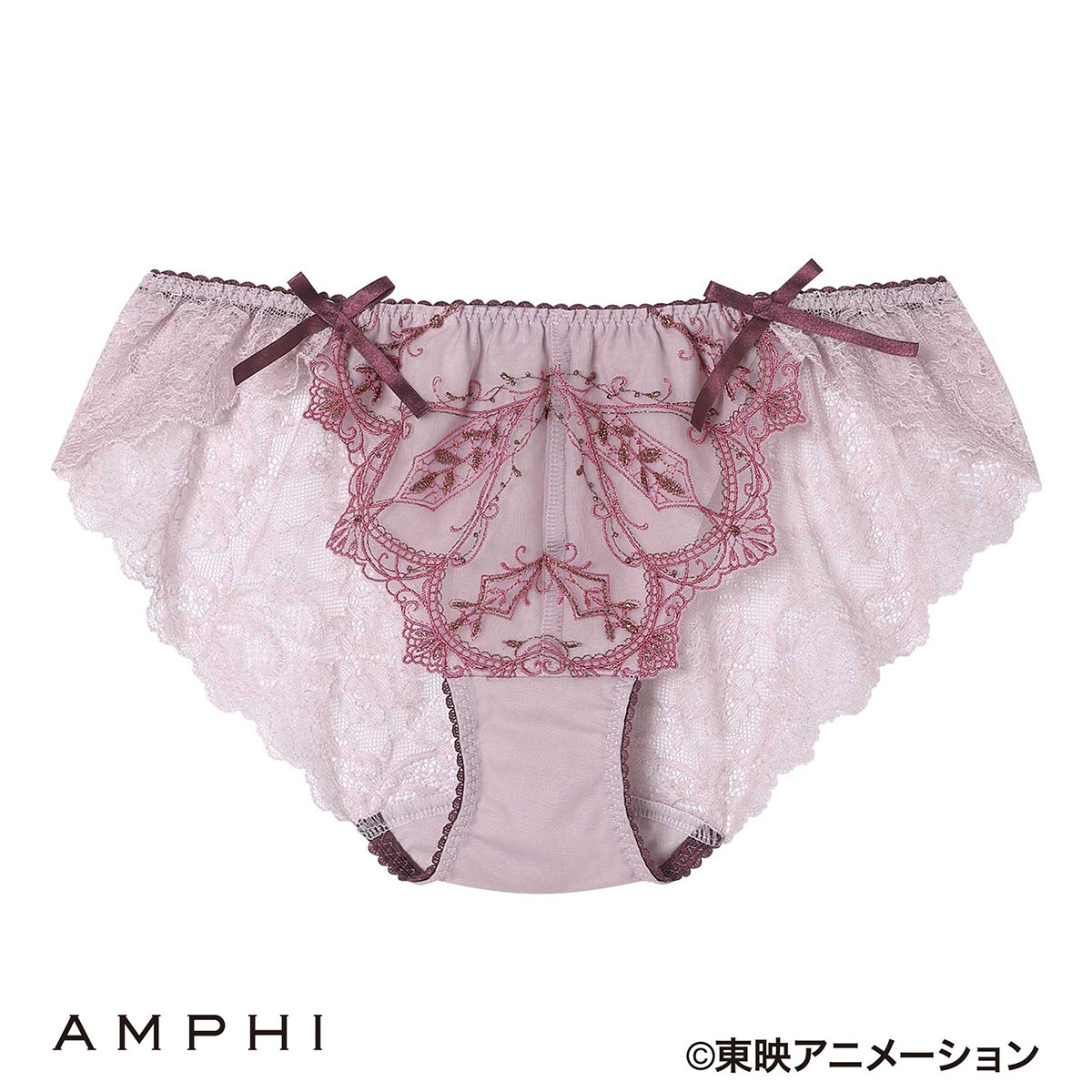 アンフィ ふたりはプリキュア×AMPHI グラマリッチ ペアショーツ バックレース PYJ214 BYJ314シリーズ 下着 AMPHI(PI-ピンク-M)