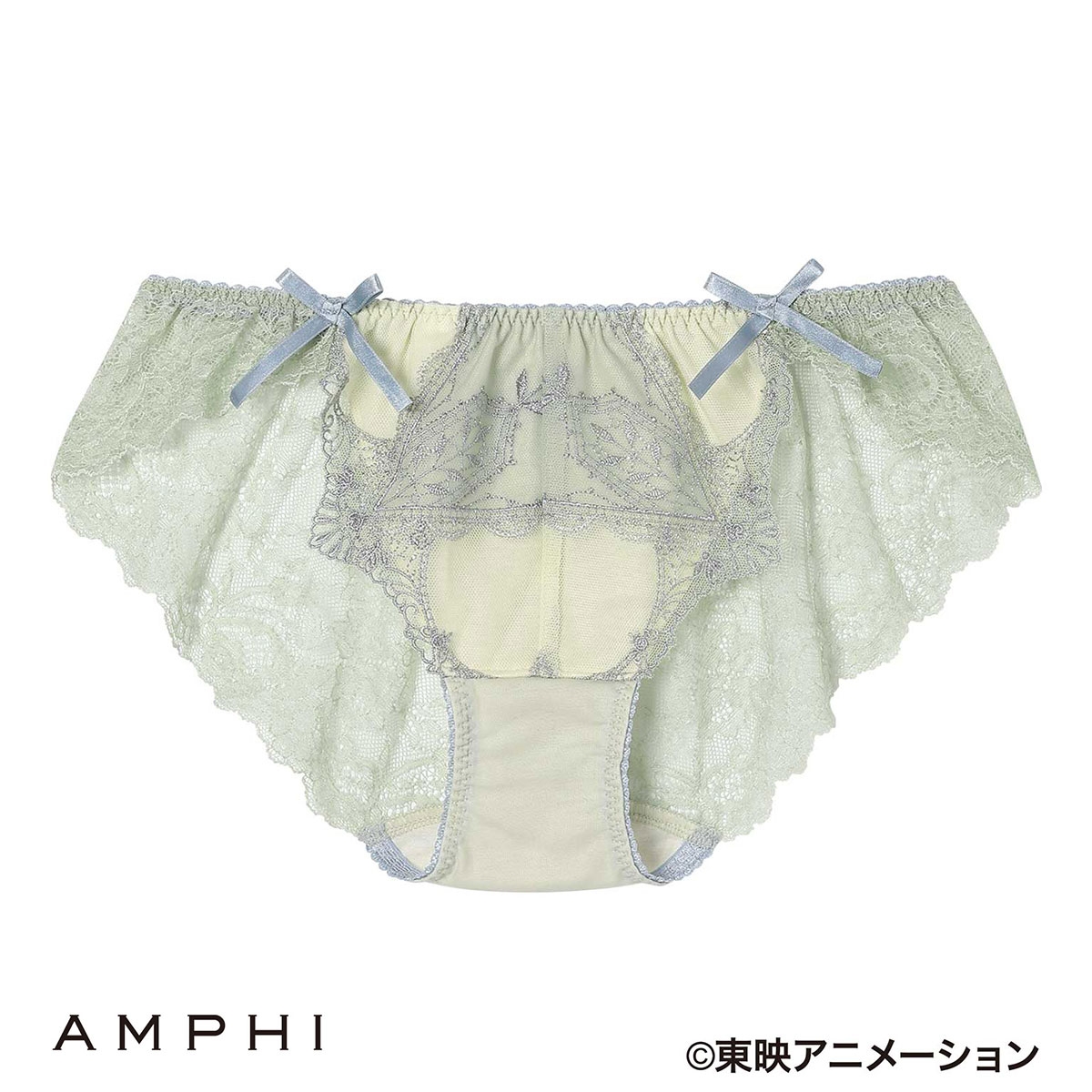 アンフィ ふたりはプリキュア×AMPHI グラマリッチ ペアショーツ バックレース PYJ214 BYJ314シリーズ 下着 AMPHI(YE-イエロー-M)