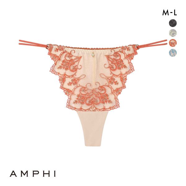 アンフィ ホールドデイブラ Tバックショーツ ソング M ストリング バックレース BYJ301シリーズ AMPHI Hold Day Bra