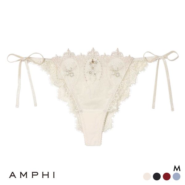 アンフィ グラマリッチ ペアショーツ Tバックショーツ バックレース サイドリボン PYJ506 BYJ306シリーズ AMPHI