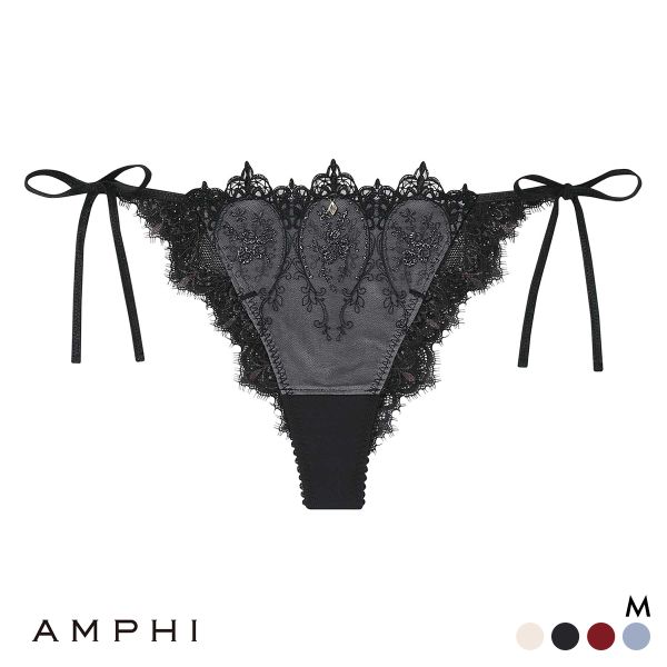 アンフィ グラマリッチ ペアショーツ Tバックショーツ バックレース サイドリボン PYJ506 BYJ306シリーズ AMPHI