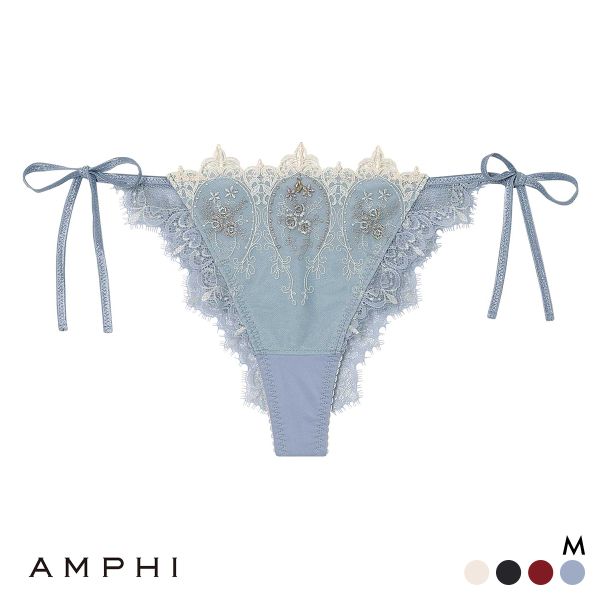 アンフィ グラマリッチ ペアショーツ Tバックショーツ バックレース サイドリボン PYJ506 BYJ306シリーズ AMPHI