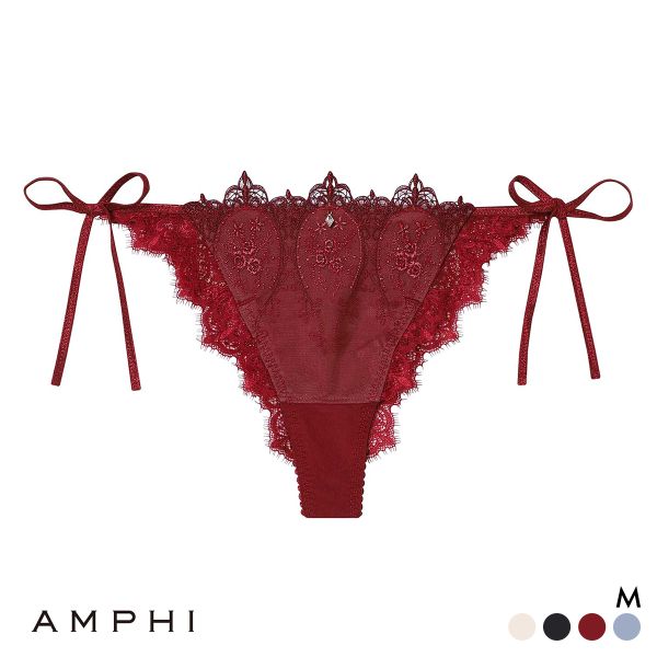 アンフィ グラマリッチ ペアショーツ Tバックショーツ バックレース サイドリボン PYJ506 BYJ306シリーズ AMPHI