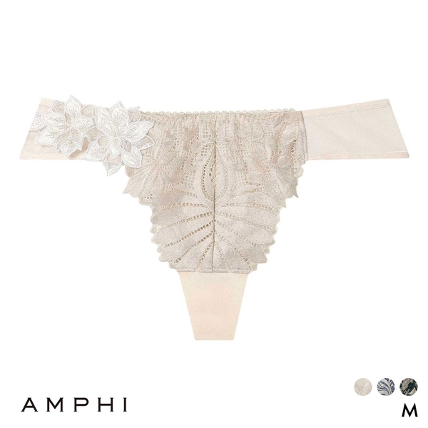 アンフィ リュクス ペアショーツ Tバックショーツ ソング バックレース M BYJ708シリーズ PYJ508 AMPHI