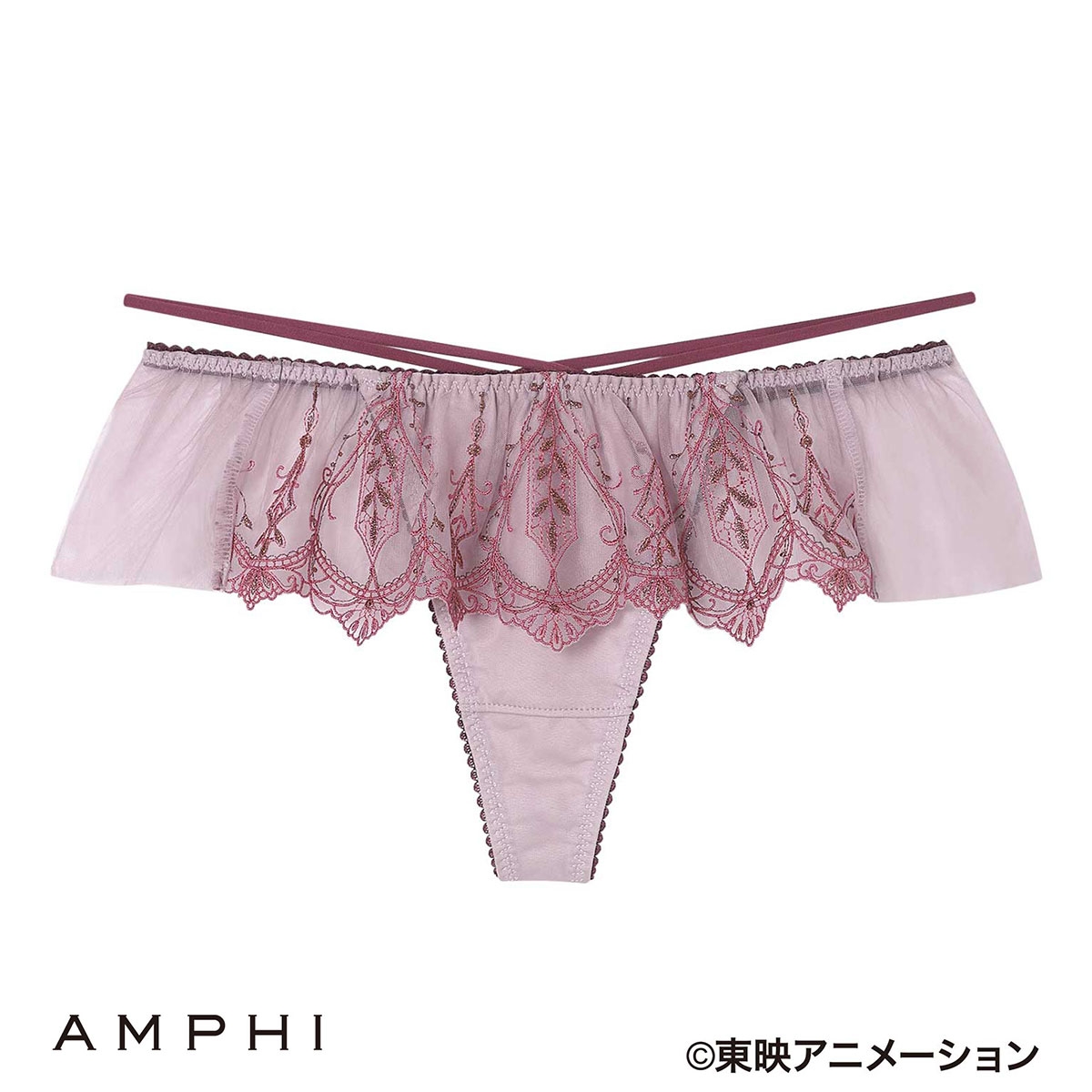 アンフィ ふたりはプリキュア×AMPHI グラマリッチ ペアショーツ Tバックショーツ PYJ514 BYJ314シリーズ 下着 AMPHI(PI-ピンク-M)