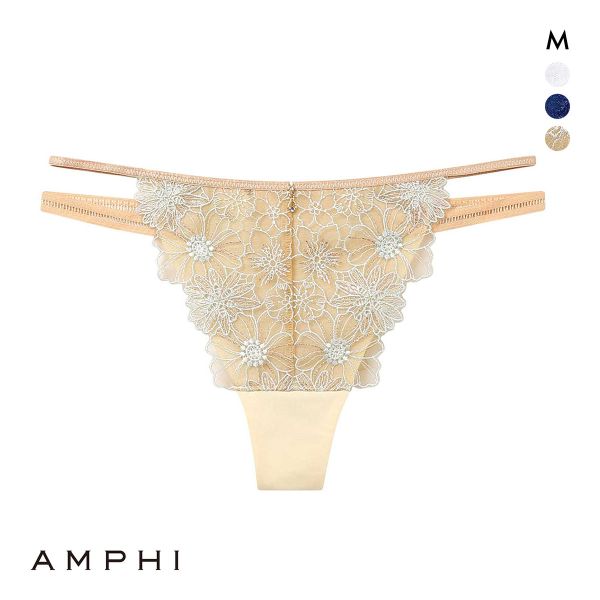 アンフィ ふわふわブラ ペアショーツ Tバックショーツ バックレース BYJ394シリーズ AMPHI