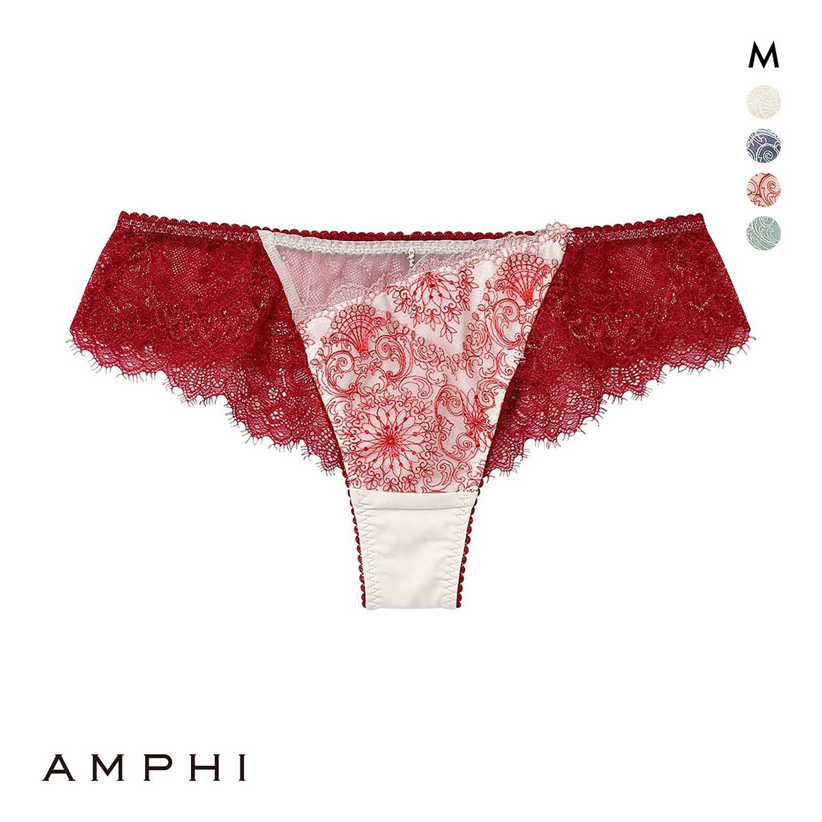 アンフィ グラマリッチ ペアショーツ Tバックショーツ ソング BYJ698シリーズ M AMPHI(RE-レッド-M)