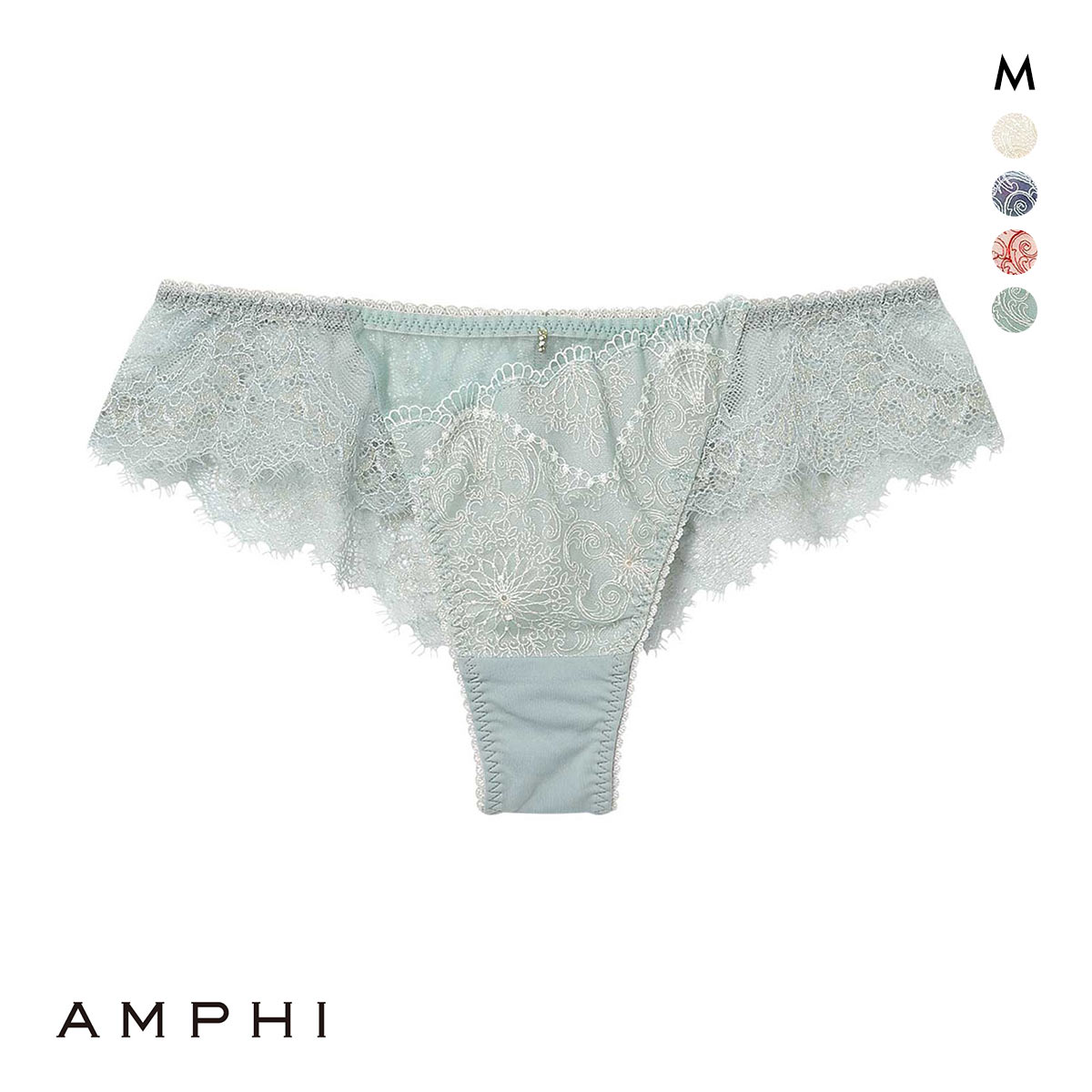 アンフィ グラマリッチ ペアショーツ Tバックショーツ ソング BYJ698シリーズ M AMPHI(TU-ターコイズ-M)