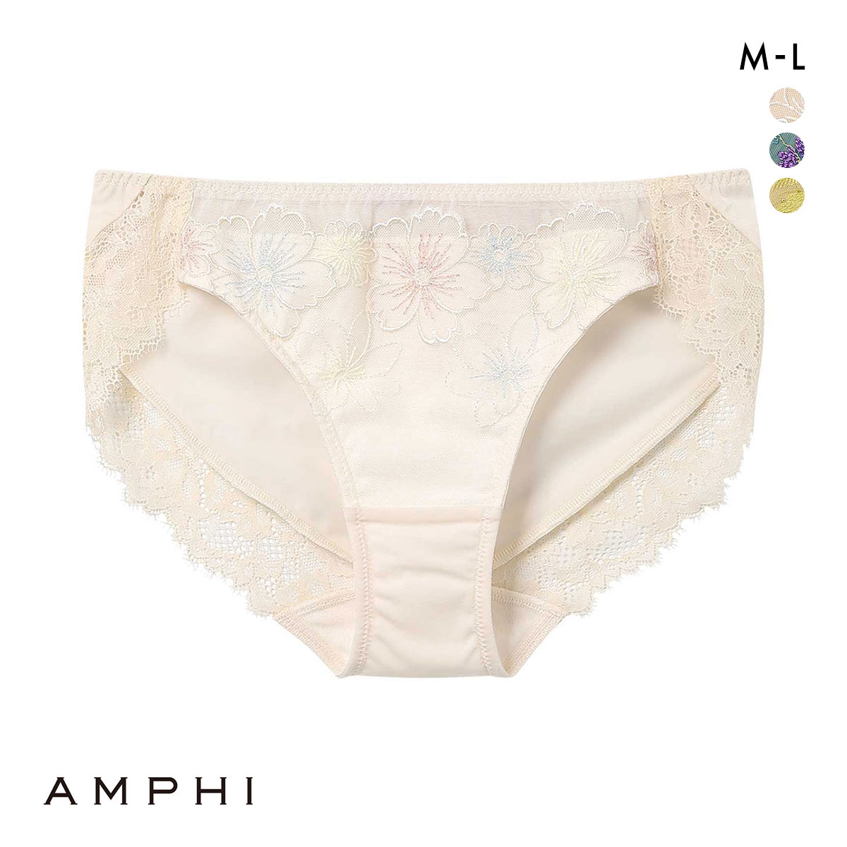 アンフィ ブラレット ペアショーツ スタンダード AMPHI BYL300シリーズ(VL-バニラ-M)