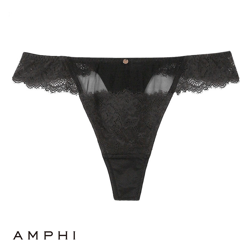 アンフィ AMPHI ブラレット ペアショーツ Tバックショーツ ソング BZM329シリーズ PZM529 単品(BK-ブラック-M)