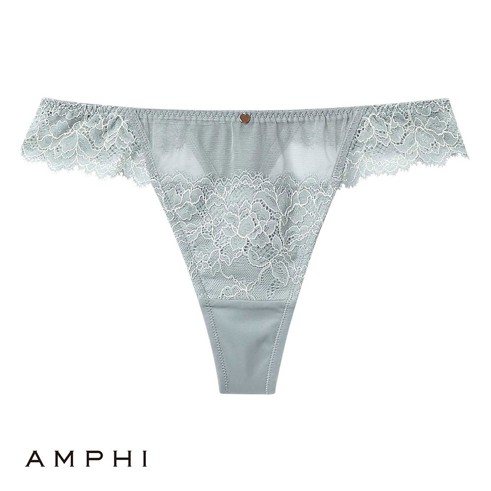 アンフィ AMPHI ブラレット ペアショーツ Tバックショーツ ソング BZM329シリーズ PZM529 単品(BGY-ブルーグレー-M)