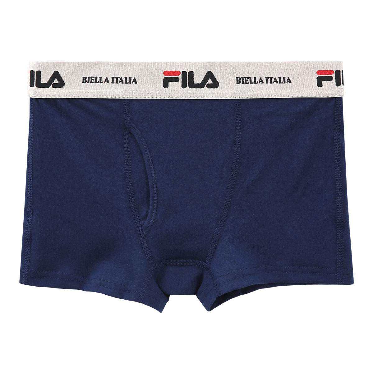 フィラ FILA ソリッド ボクサーパンツ メンズ 綿混 無地 前開き(NV-ネイビー-M)