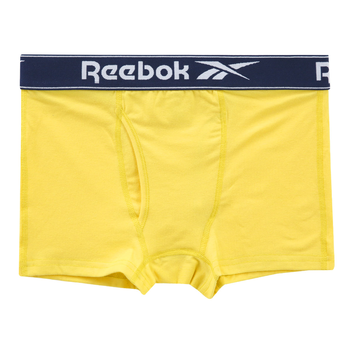 リーボック Reebok ソリッド ボクサーパンツ メンズ 前あき 綿混 無地(YE-イエロー-M)