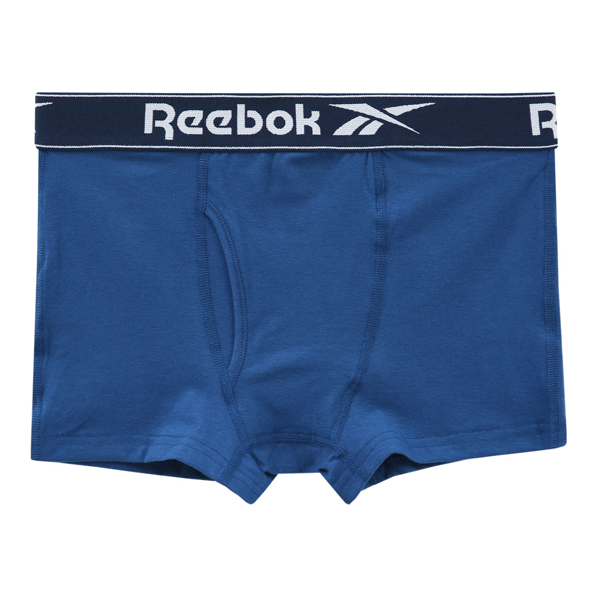 リーボック Reebok ソリッド ボクサーパンツ メンズ 前あき 綿混 無地(BU-ブルー-M)