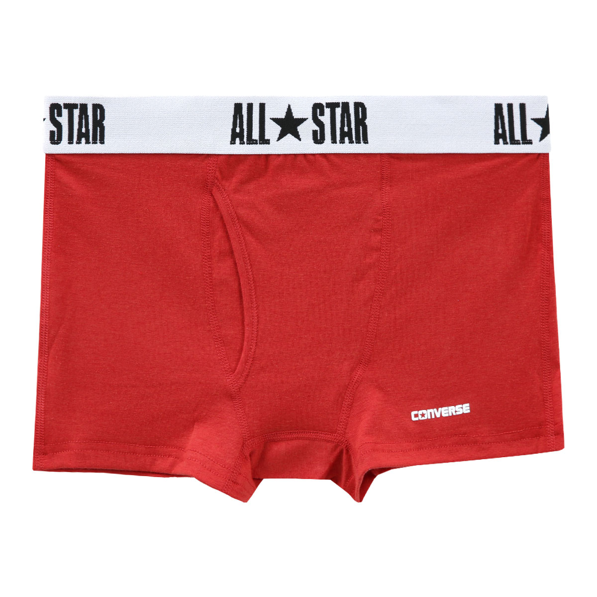 コンバース CONVERSE ソリッド ボクサーパンツ メンズ 綿混 無地 前開き(DRE-濃レッド-M)