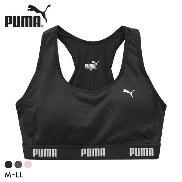 プーマ PUMA キャットロゴ ハーフトップ レディース スポーツブラ ノンワイヤー