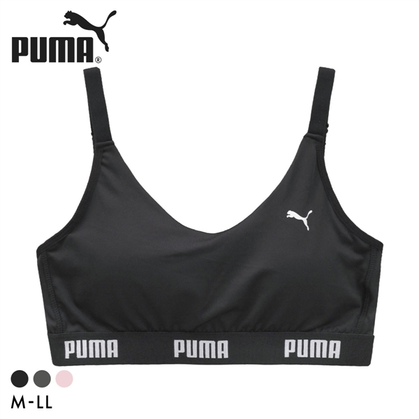 プーマ PUMA キャットロゴ ストラップタイプ ハーフトップ レディース ノンワイヤー スポーツ