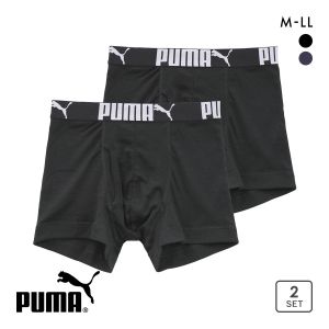 プーマ No.2ロゴ ボクサーパンツ 2枚セット メンズ 綿混 前あき 大きいサイズ PUMA