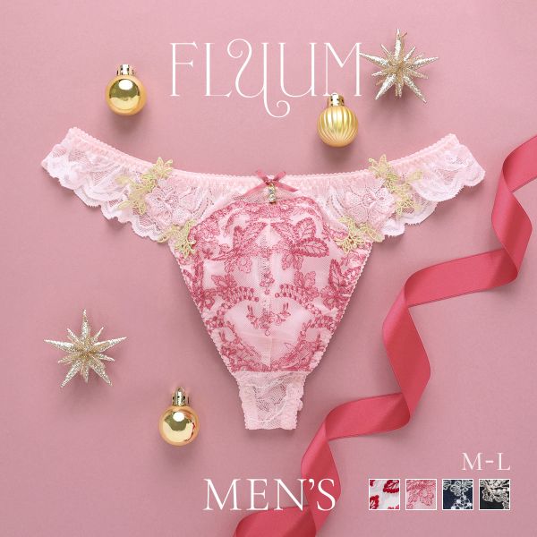 フェミニンメンズTバック M L　メンズ 総レース Tバックショーツ レース下着 レースインナー セクシーショーツ