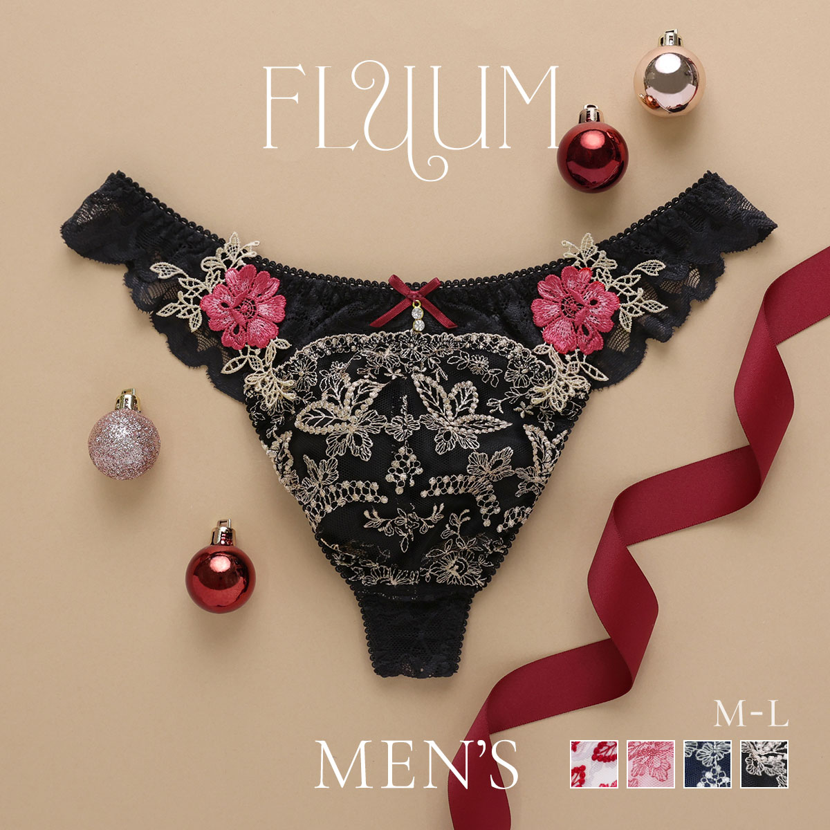 フェミニンメンズTバック M L　メンズ 総レース Tバックショーツ レース下着 レースインナー セクシーショーツ(BK-ブラック-M)