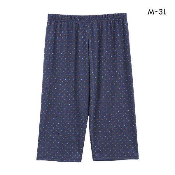 SUKENO おにわパンツ 小紋柄 7分丈ボトム メンズ ルームウェア ワンマイルウェア 大きいサイズ 助野